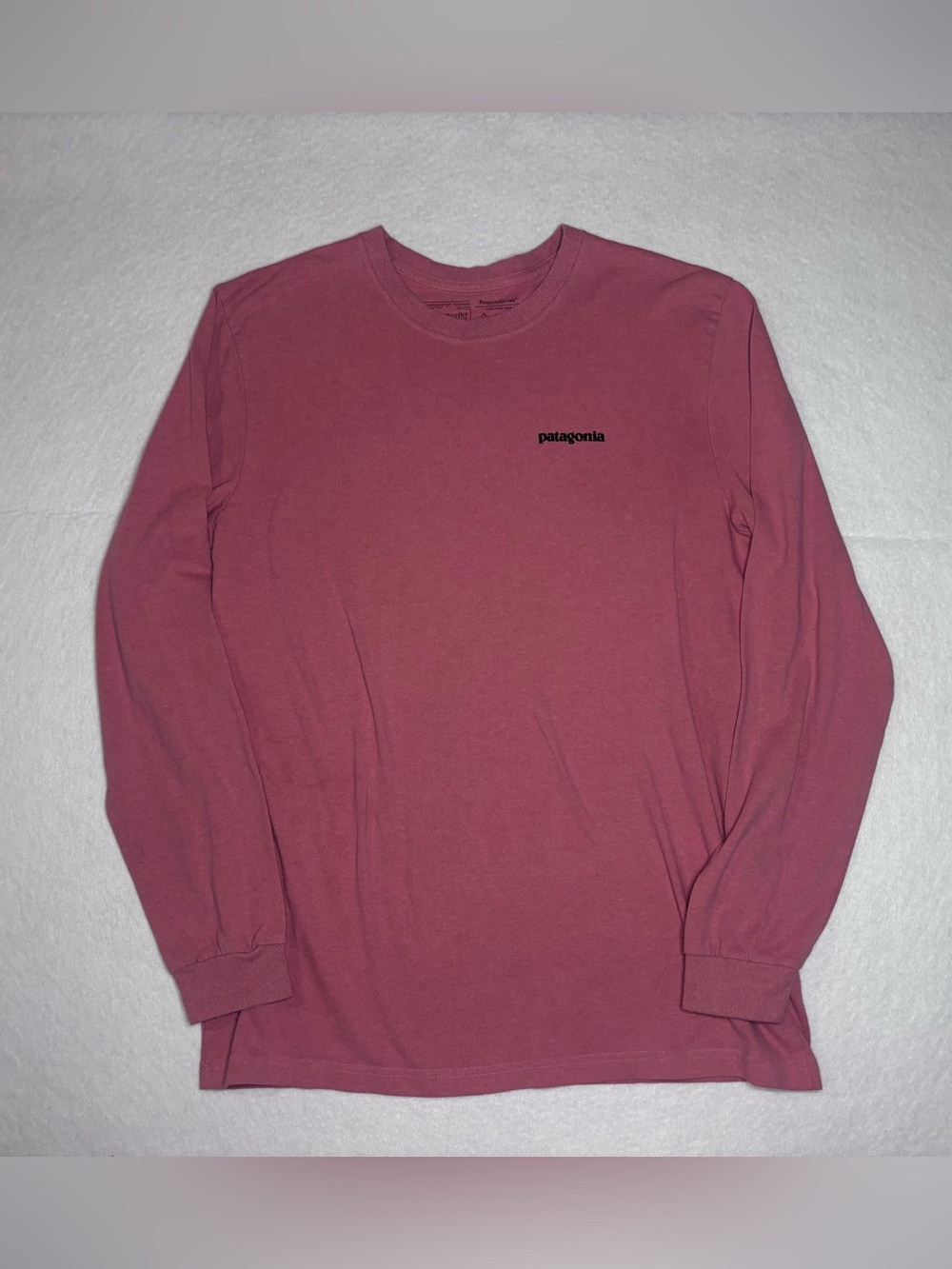 Patagonia Long Sleeve Logo Crewneck - Rose Size Medium